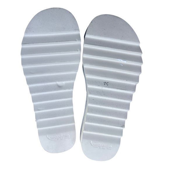 Koolaburra by Ugg double strap slide faux fur 10 gray slippers hard bottom - Picture 6 of 10